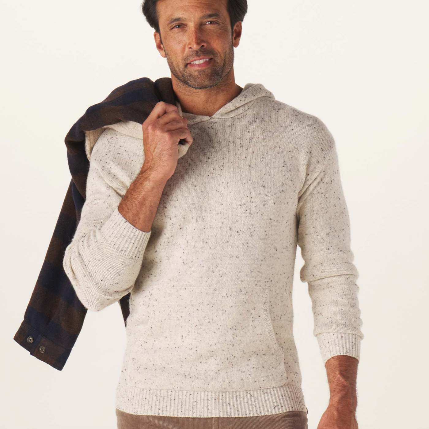 The Normal Brand - Seawool Nep Sweater Hoodie - Cream