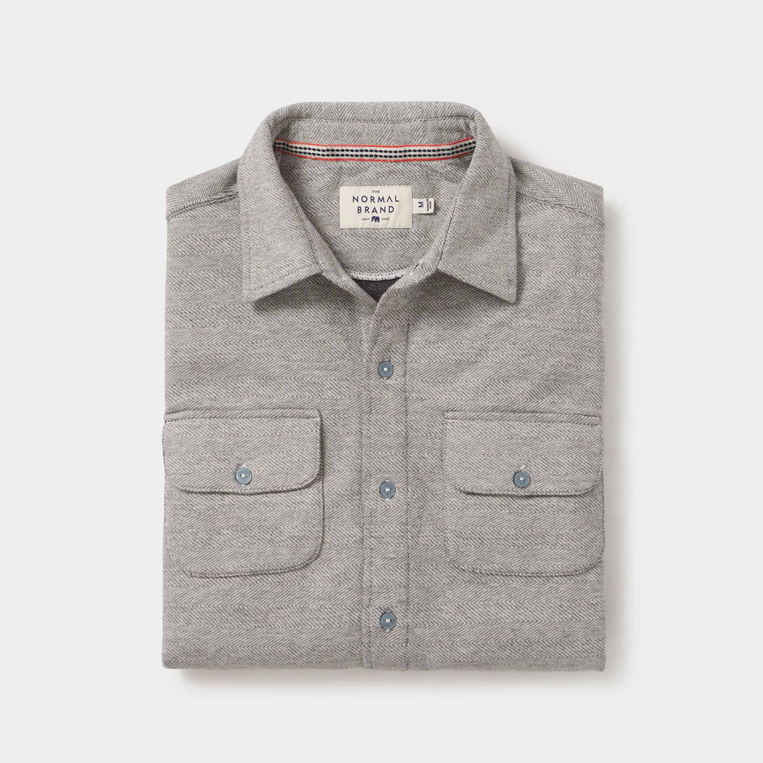 The Normal Brand - Textured Knit Shirt - Graphite