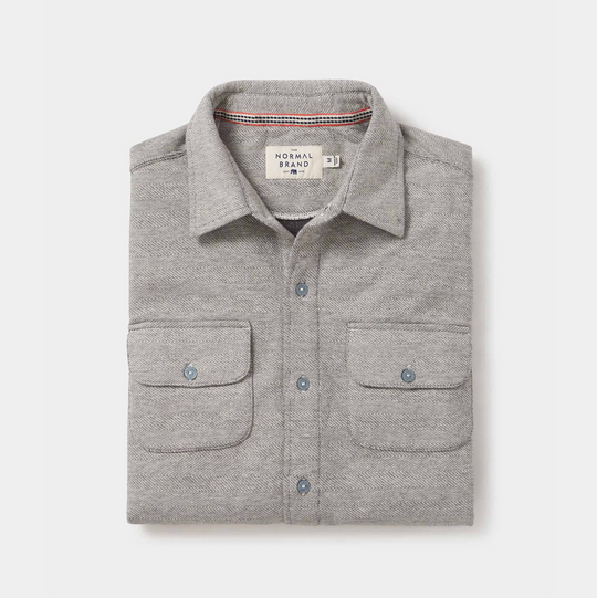 The Normal Brand - Textured Knit Shirt - Graphite