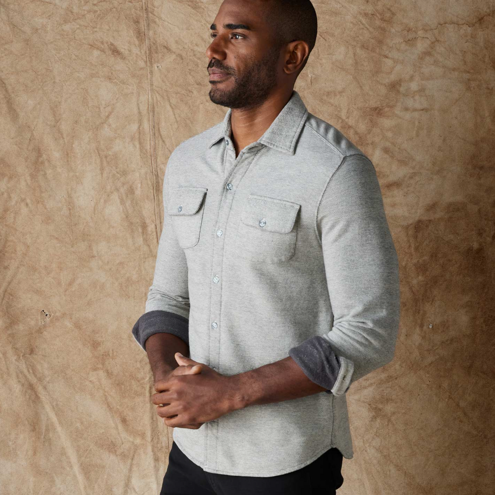 The Normal Brand - Textured Knit Shirt - Graphite