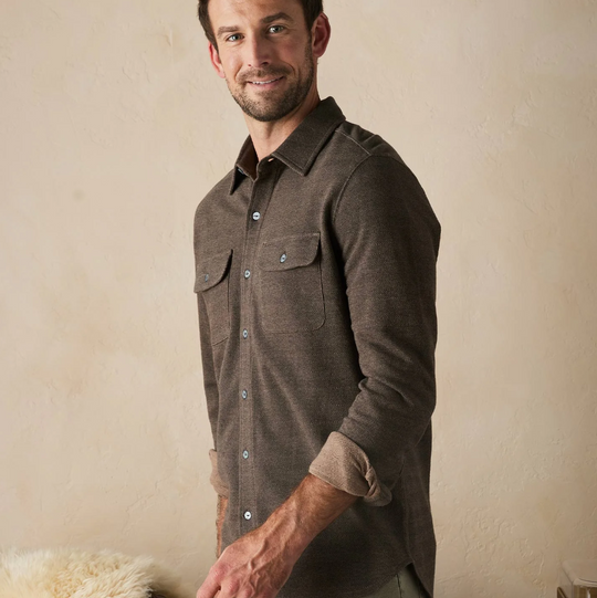 The Normal Brand - Textured Knit Shirt - Java