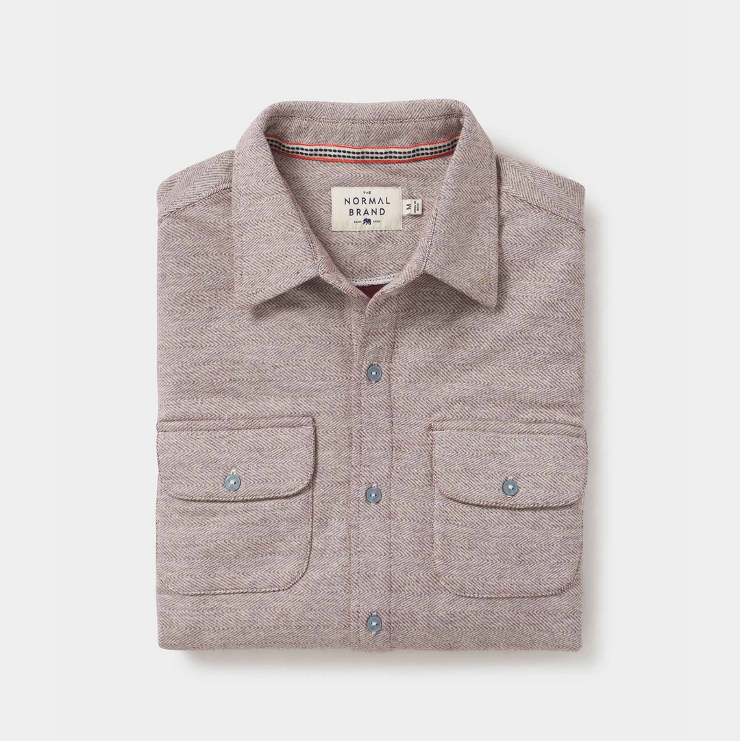 The Normal Brand - Textured Knit Shirt - Oxblood
