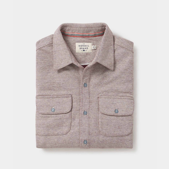 The Normal Brand - Textured Knit Shirt - Oxblood