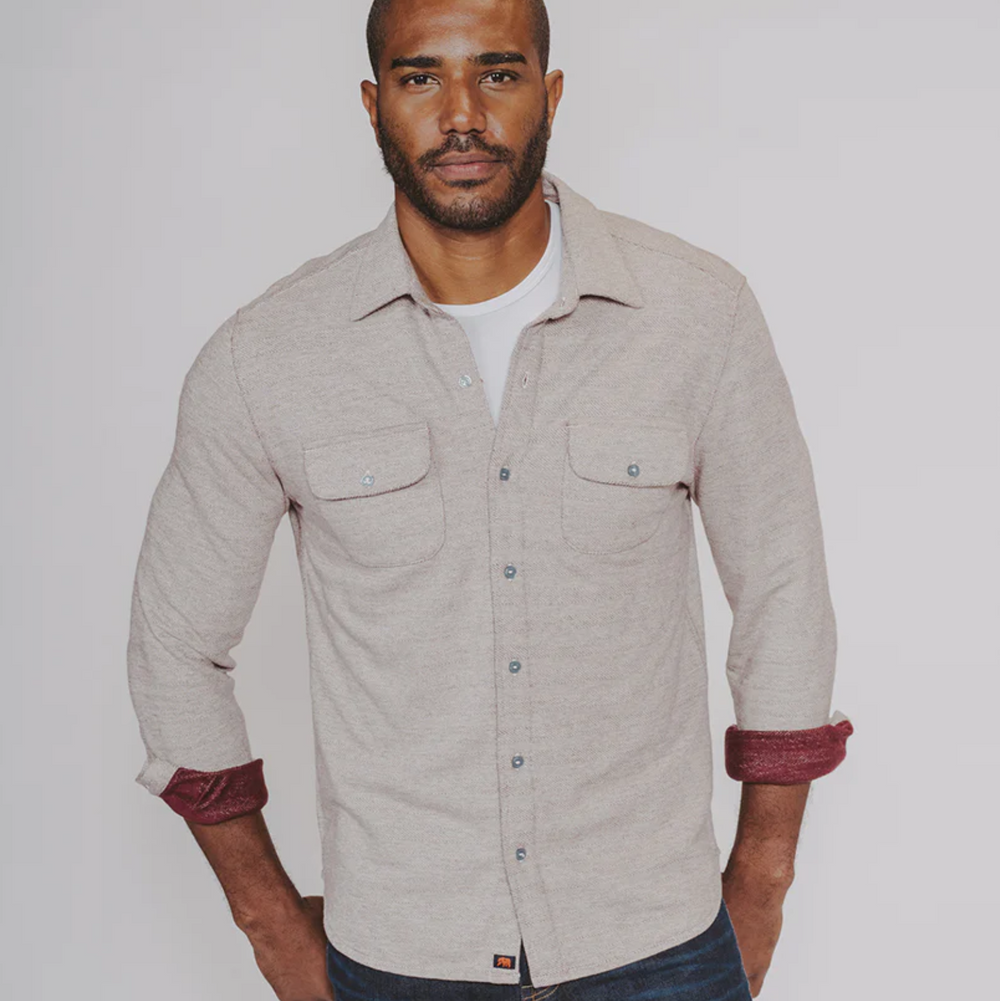 The Normal Brand - Textured Knit Shirt - Oxblood