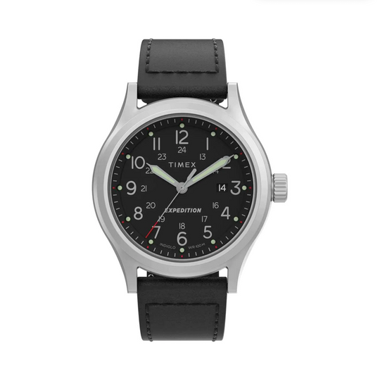 Timex - Expedition 41mm Leather Strap Watch