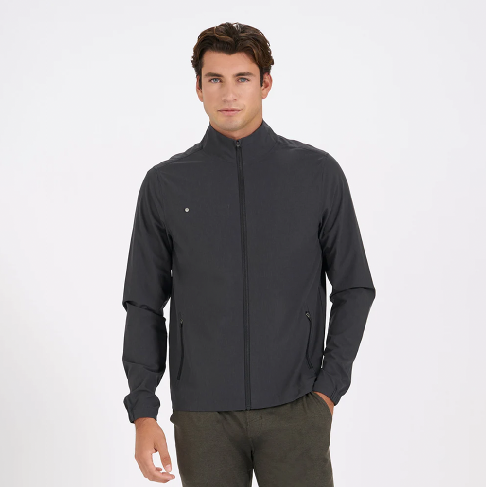 Vuori - Venture Track Jacket - Black Linen Texture