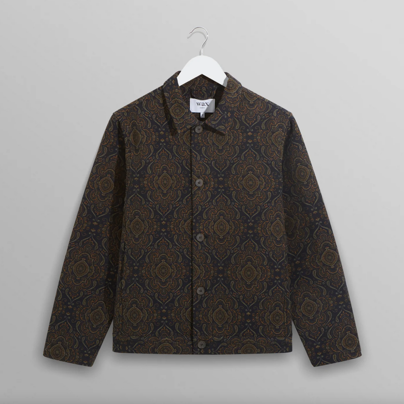 Wax London - Antique Jacquard Iggy Jacket - Navy / Green