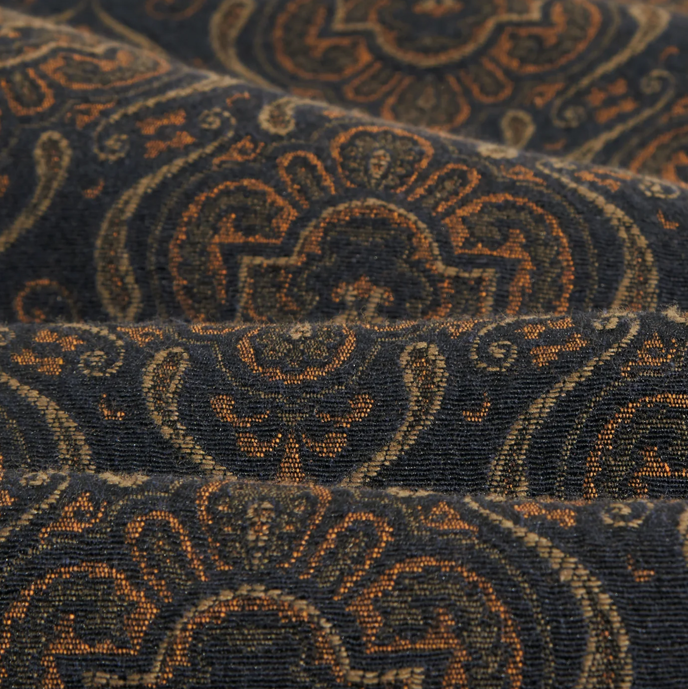 Wax London - Antique Jacquard Kurt Trouser - Navy / Green
