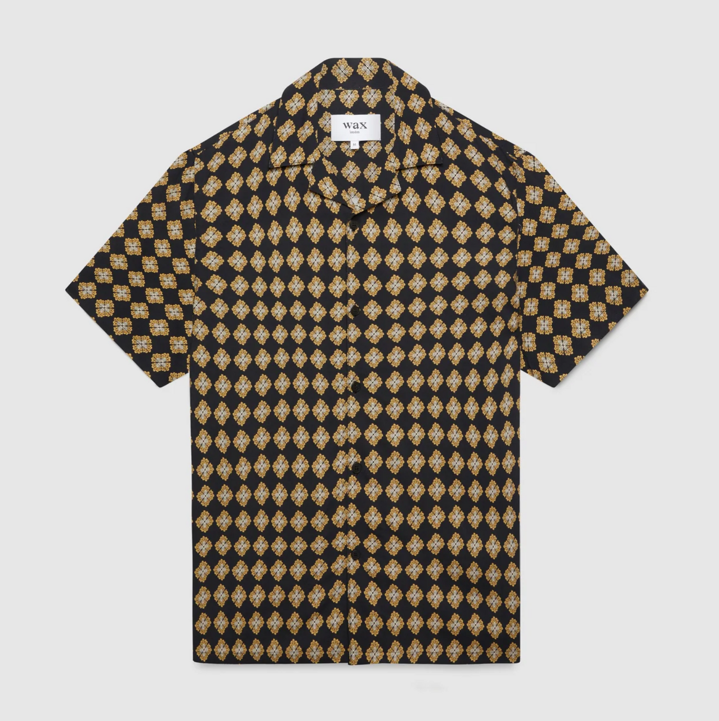 Wax London - Didcot Short Sleeve Shirt - Amalfi Black