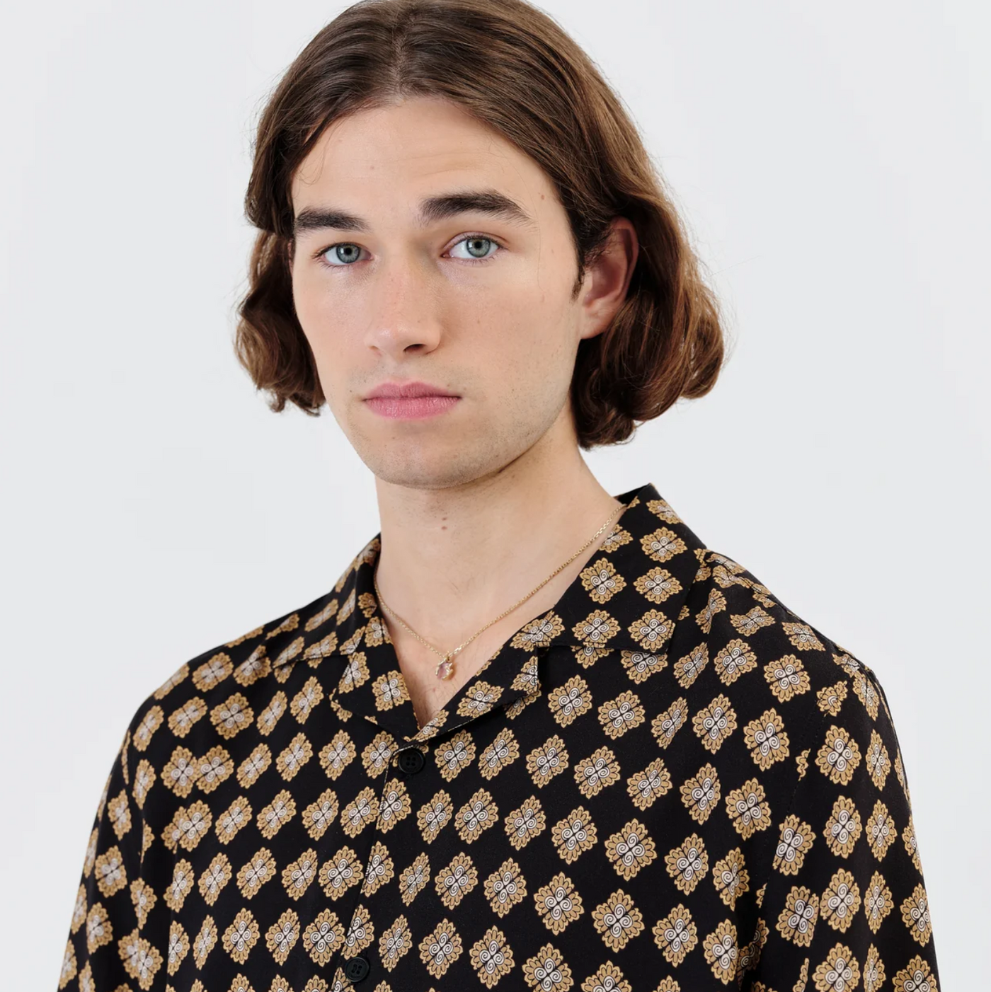 Wax London - Didcot Short Sleeve Shirt - Amalfi Black