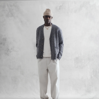 Wax London - Fleck Walker Cardigan - Navy