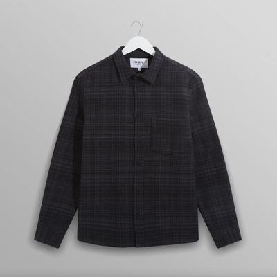 Wax London - Mesh Check Shelley Shirt - Charcoal