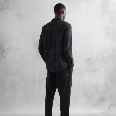 Wax London - Mesh Check Shelley Shirt - Charcoal