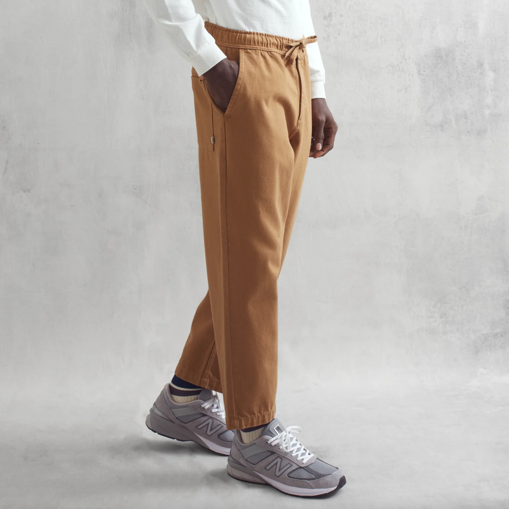 Wax London - Organic Cotton Twill Kurt Trouser - Camel