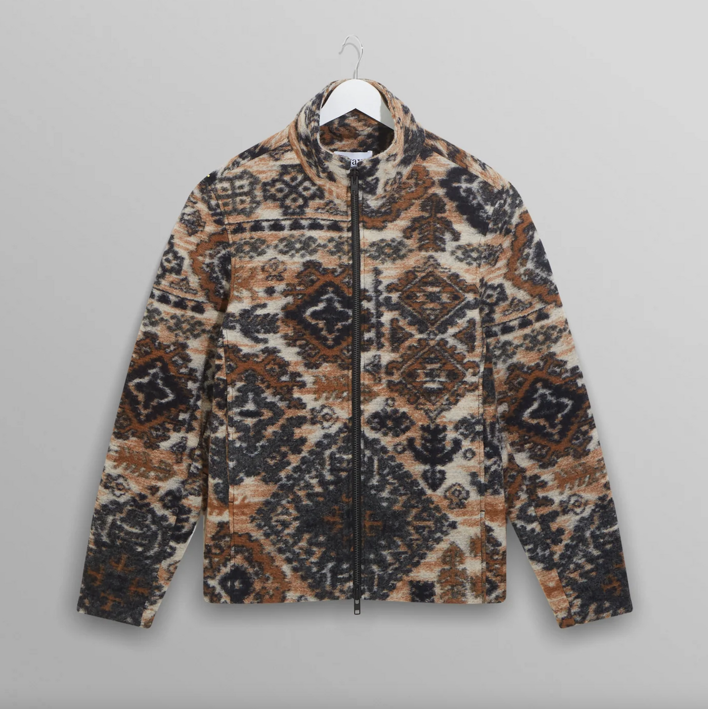 Wax London - Ornate Fleece Cozi Jacket - Beige / Navy