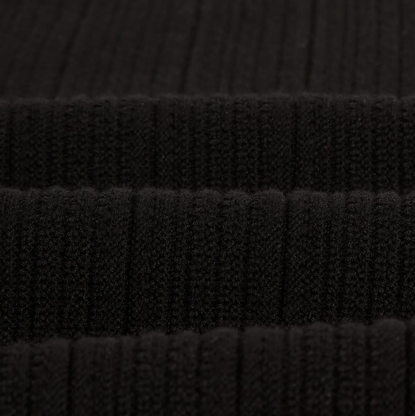 Wax London - Vertical Knit Oban Polo - Black