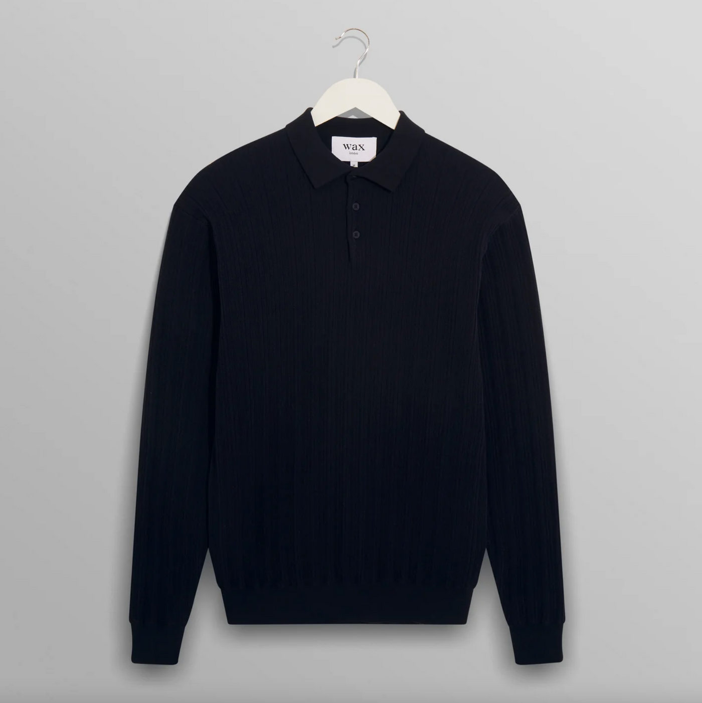 Wax London - Vertical Knit Oban Polo - Navy