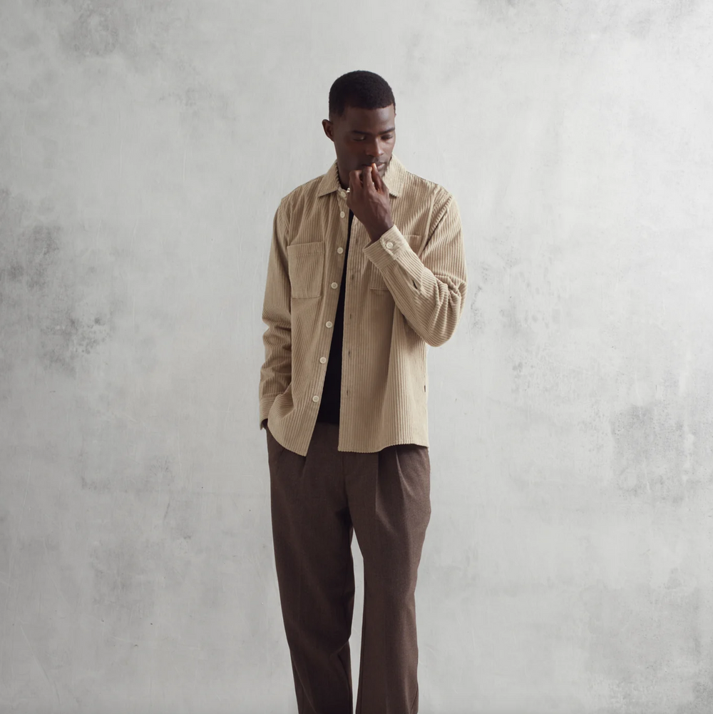 Wax London - Whiting Penn Cord Overshirt - Sand