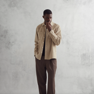Wax London - Whiting Penn Cord Overshirt - Sand