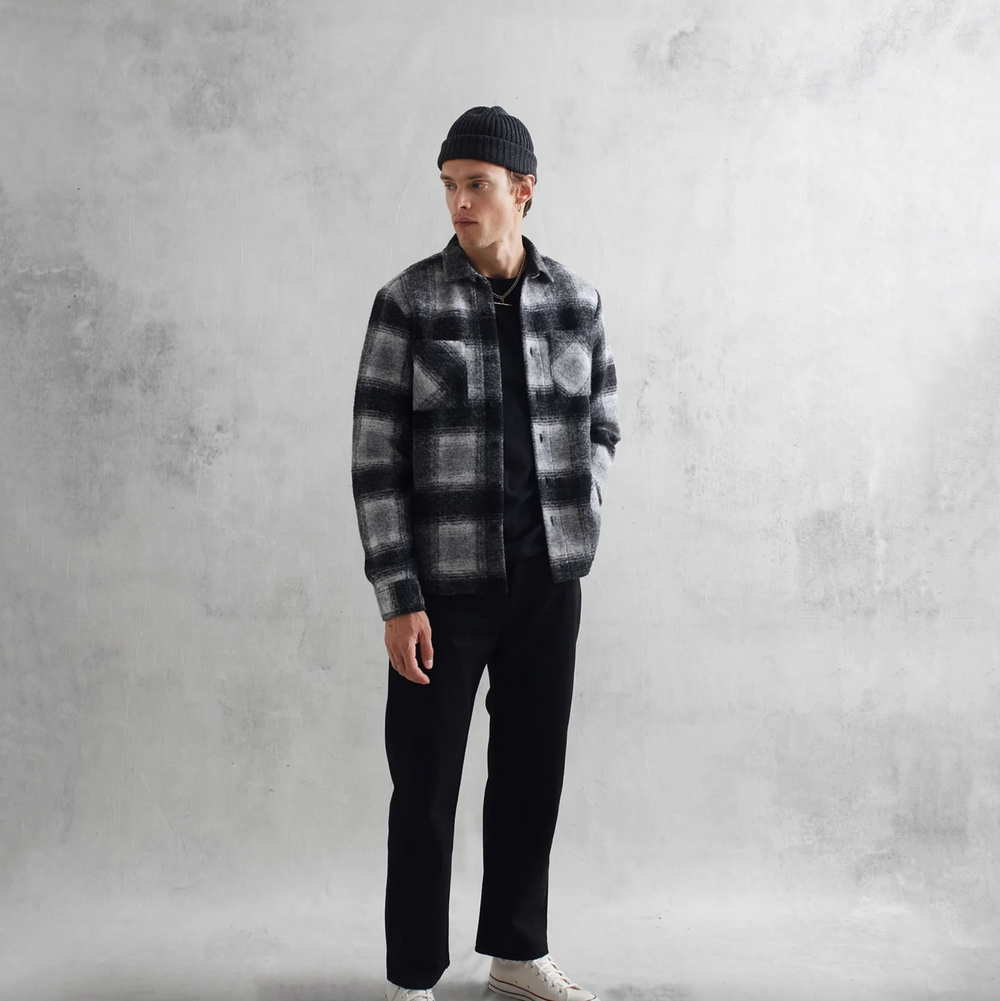 Wax London - Whiting Pine Overshirt - Charcoal