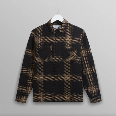 Wax London - Whiting Zap Check Overshirt - Black / Beige