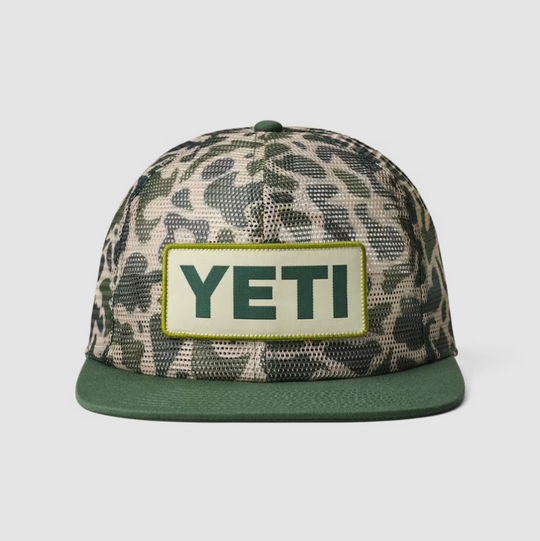 YETI - Mesh Camo Flat Brim Hat - Green