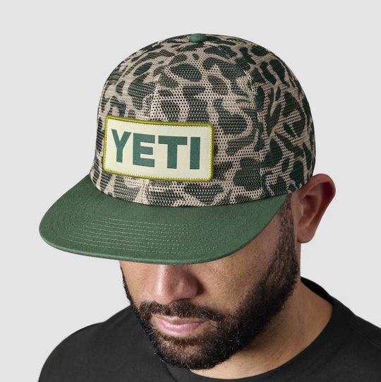 YETI - Mesh Camo Flat Brim Hat - Green