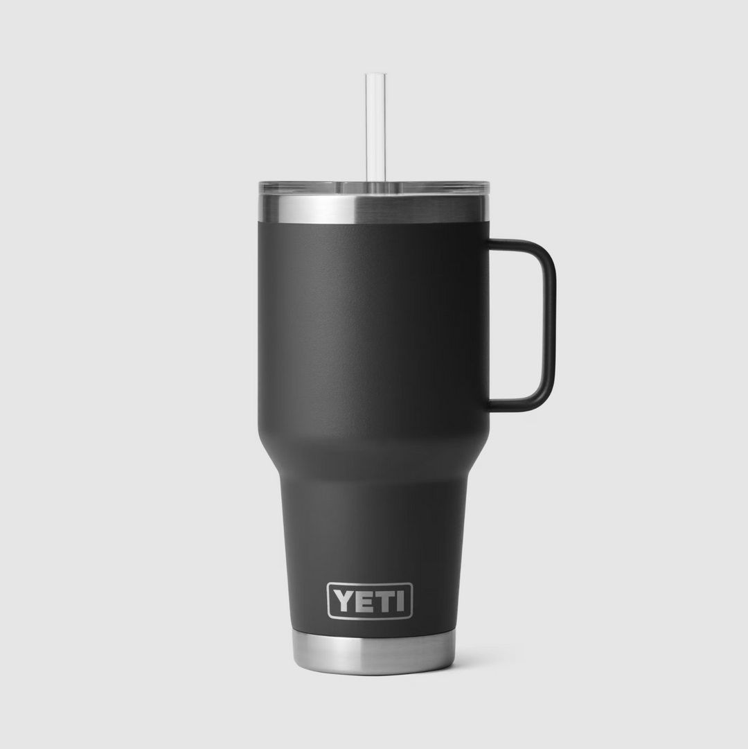 YETI Rambler 35 oz Straw Mug, Vacuum Insulated, Stainless Steel, Black