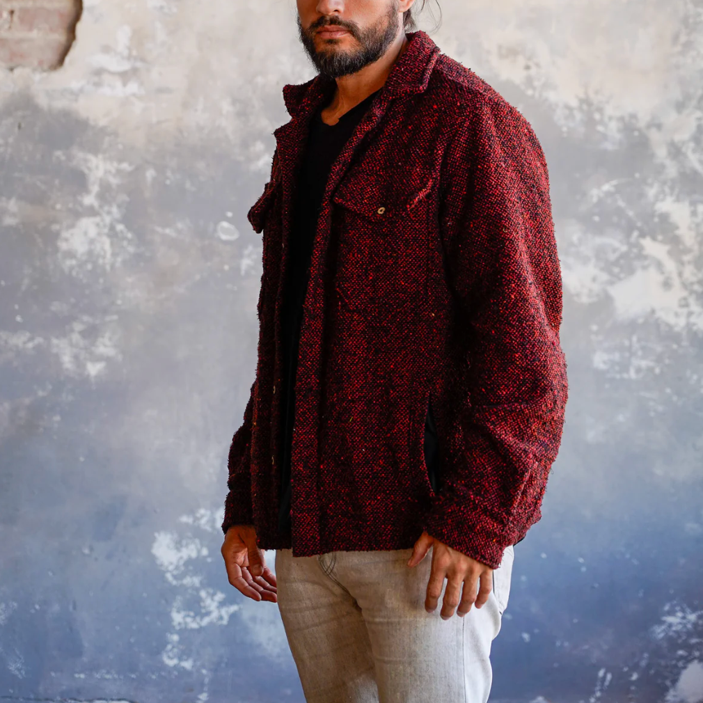 Pancho's Blanket - Repurpose Shaket - Red