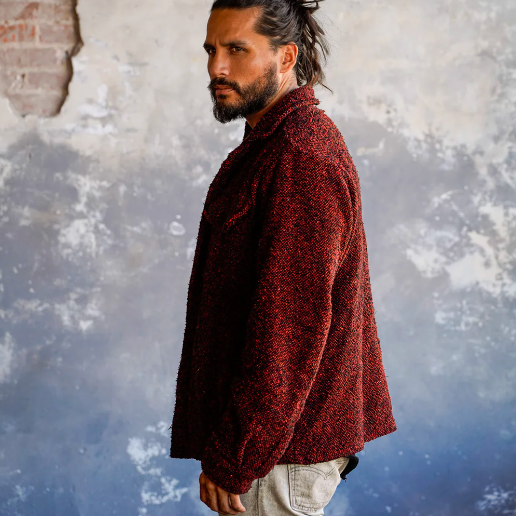 Pancho's Blanket - Repurpose Shaket - Red