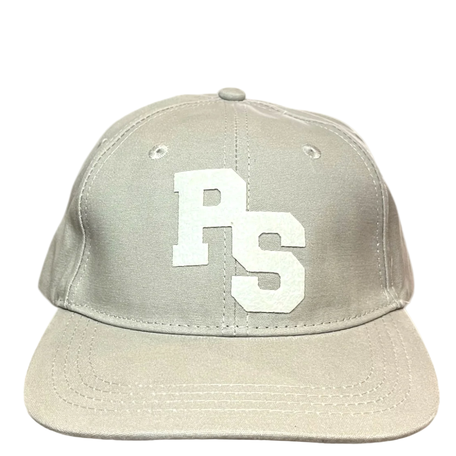 Gray cap with white 'PS' logo on a white background