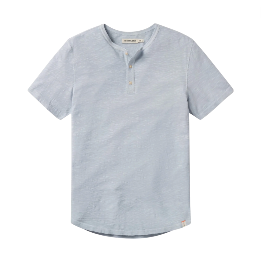 The Normal Brand - Legacy Jersey Short Sleeve Henley - Mist