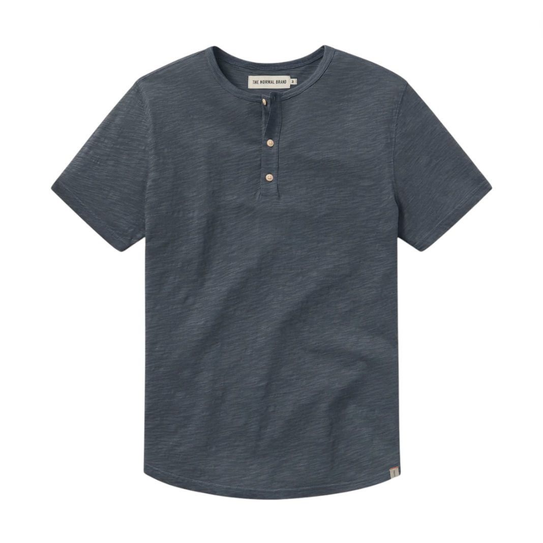 The Normal Brand - Legacy Jersey Short Sleeve Henley - Waterloo
