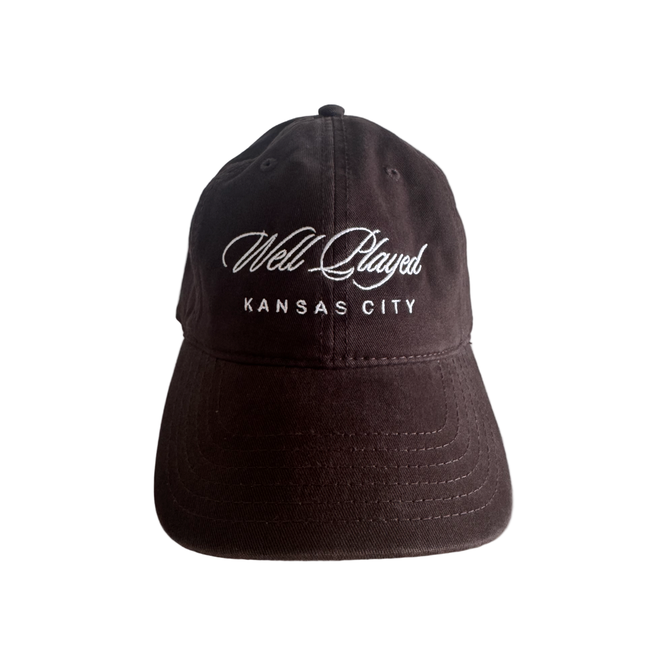 Well Played - Script Dad Hat - Mocha