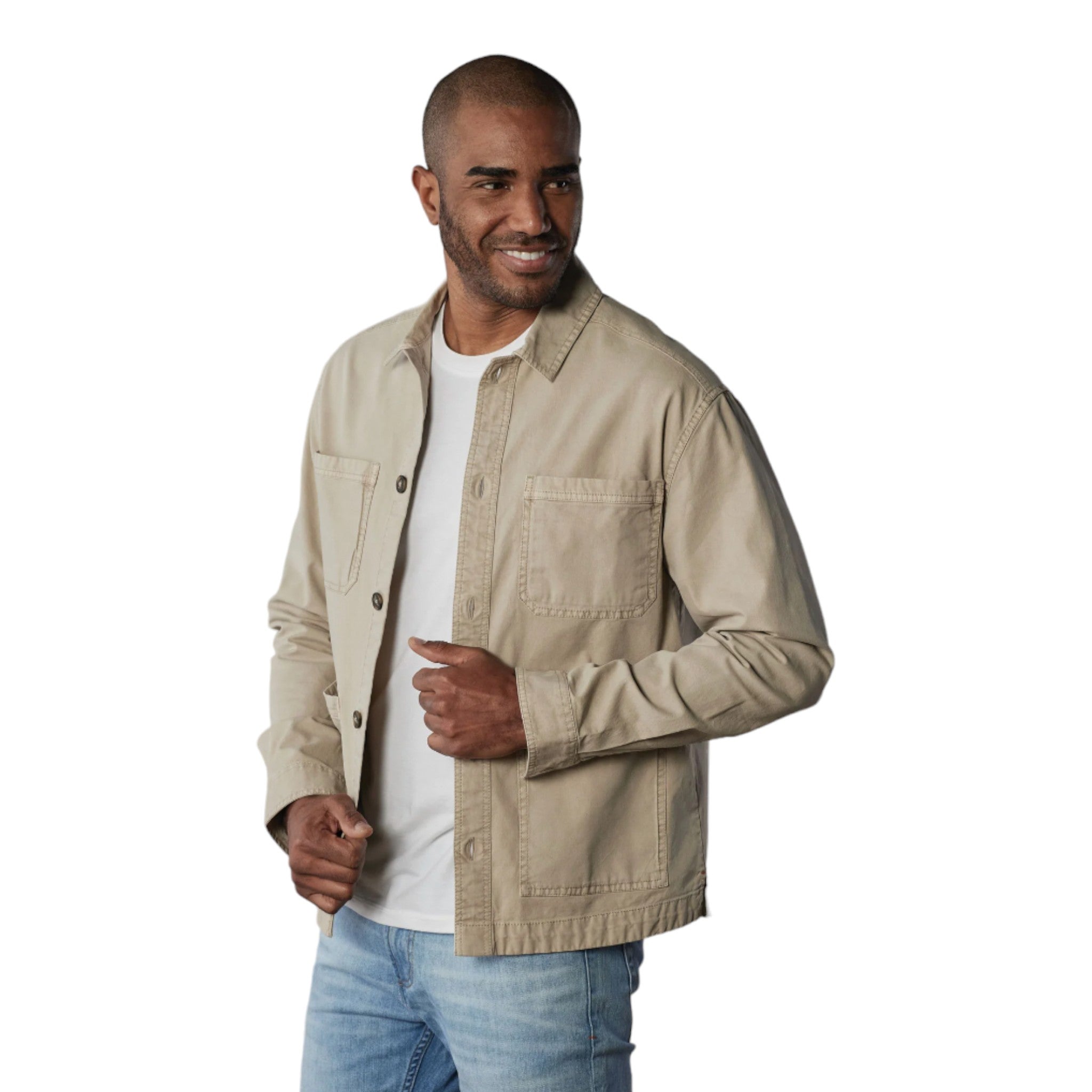 The Normal Brand - James Canvas Overshirt - Sand Dune