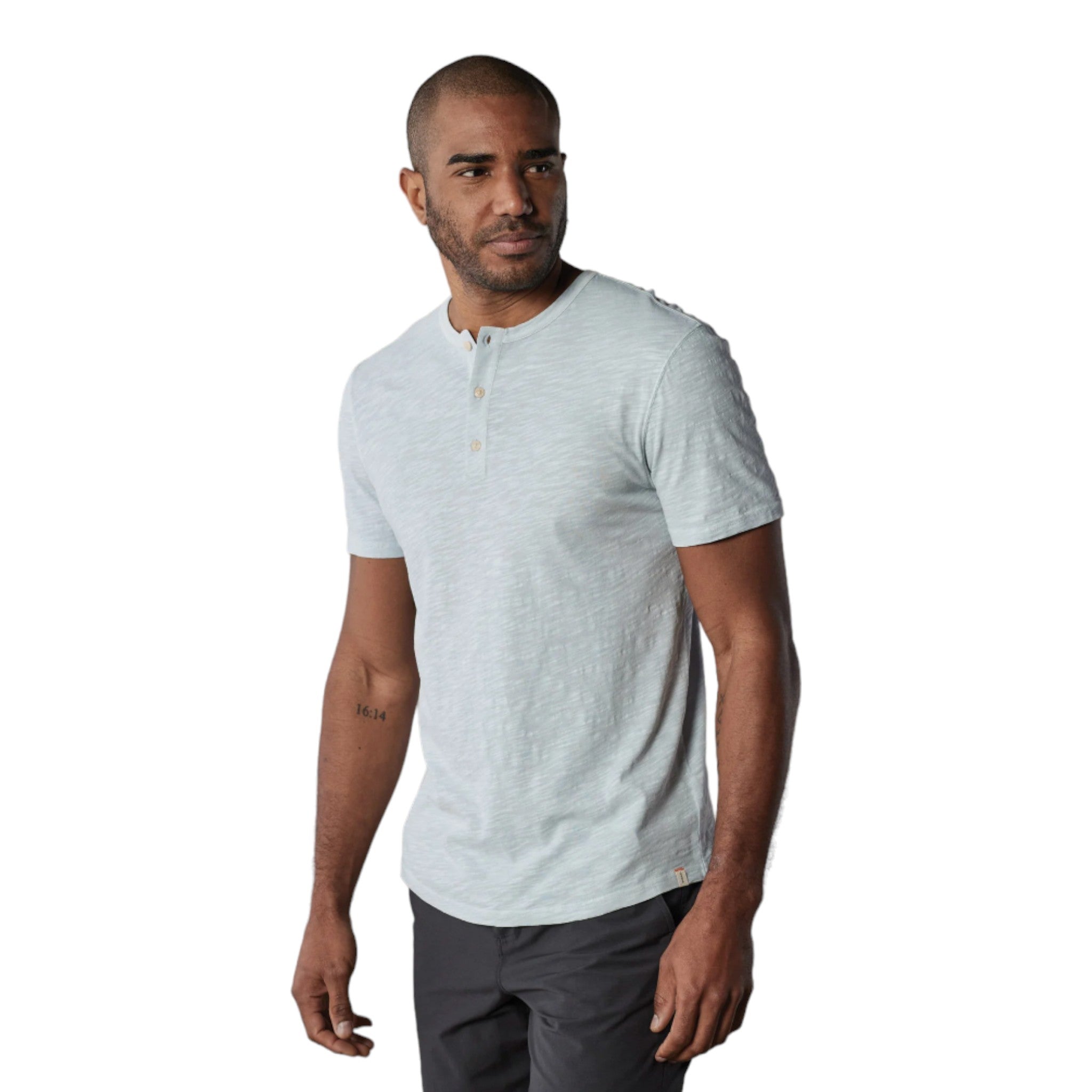 The Normal Brand - Legacy Jersey S/S Henley - Mist