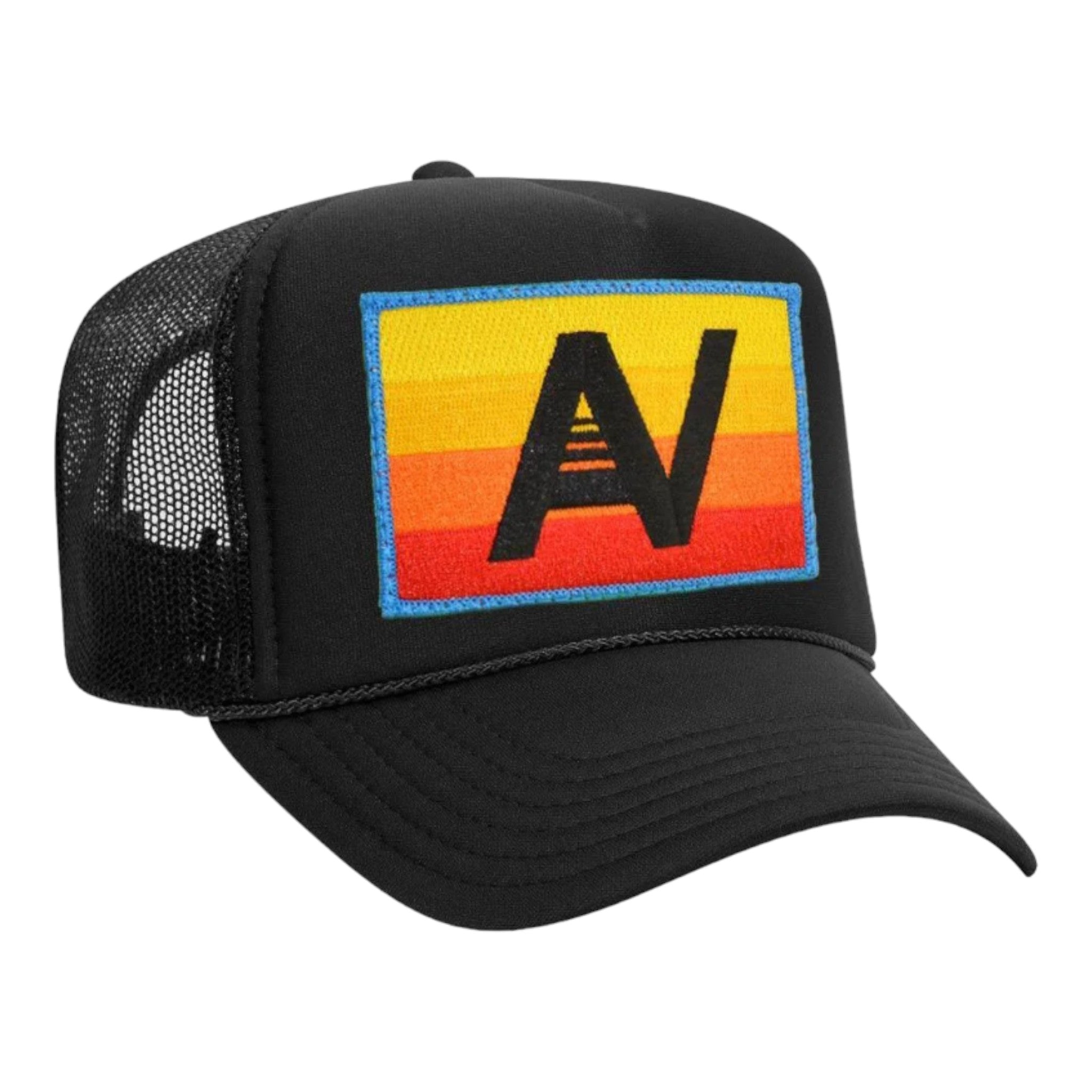 Aviator Nation - Logo Vintage Low Rise Trucker Hat - Black