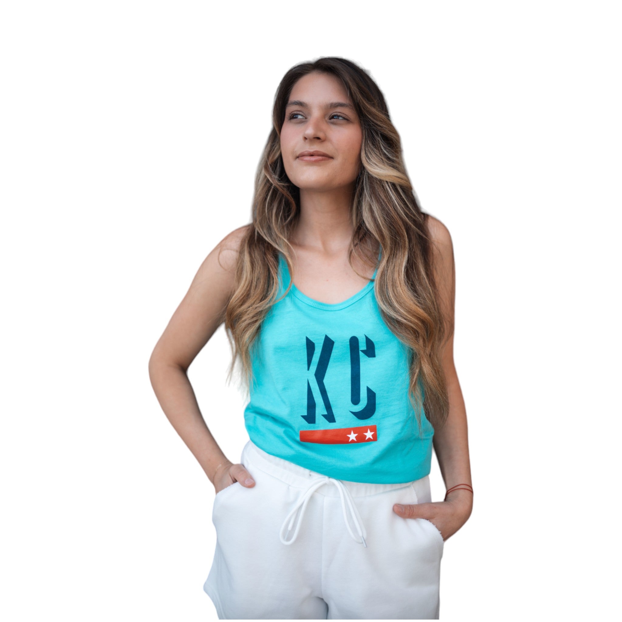 ULAH - Women's KC Soccer Racerback Tank - Teal