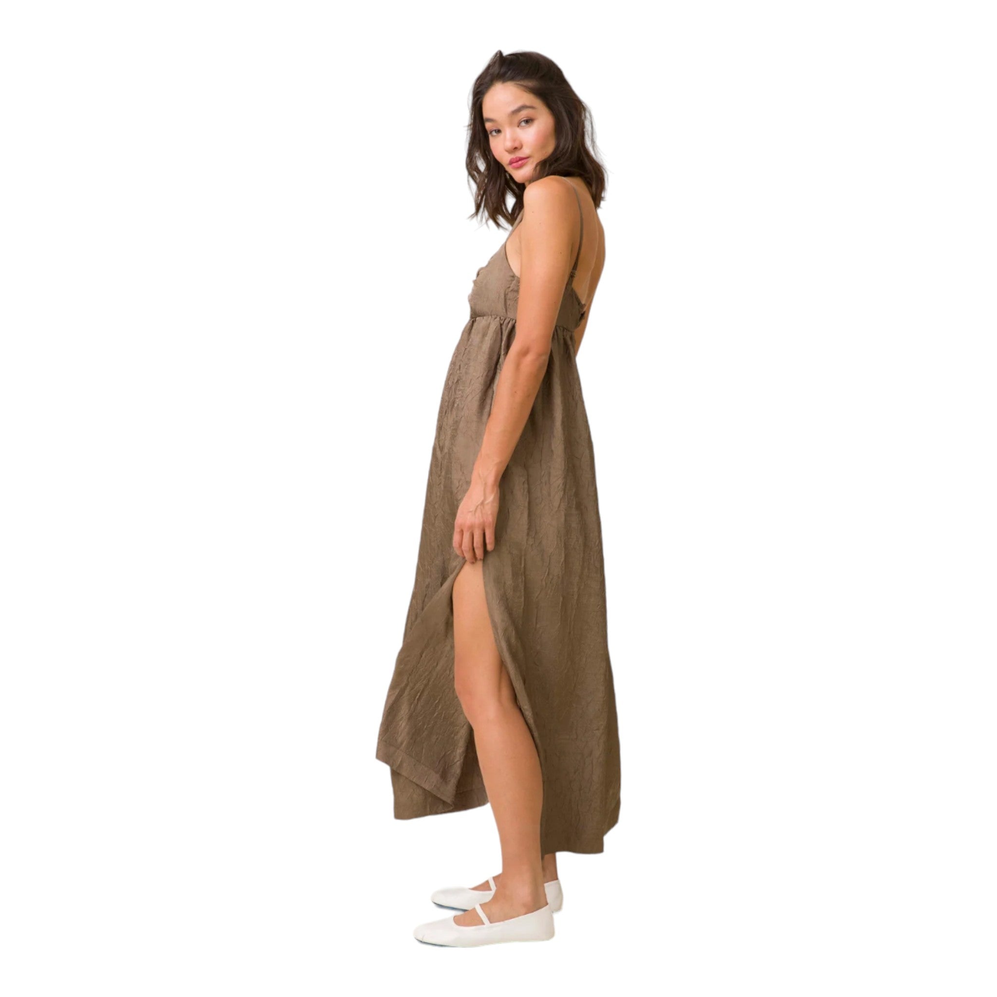 Line & Dot - Una Midi Dress - Olive