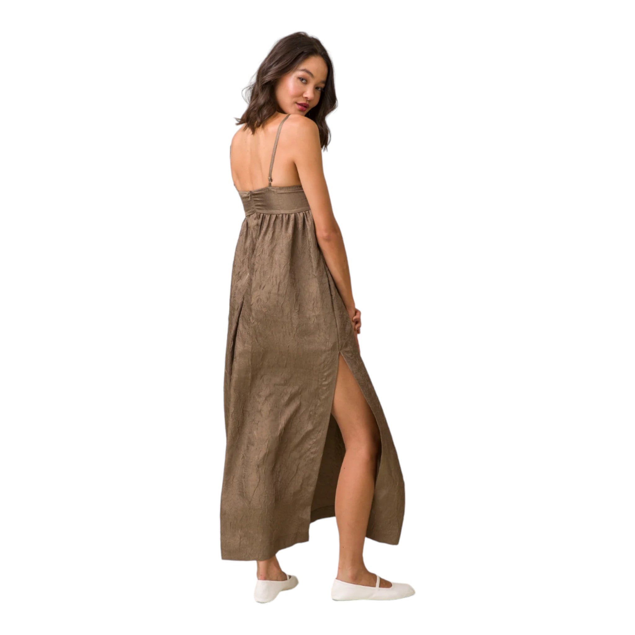 Line & Dot - Una Midi Dress - Olive
