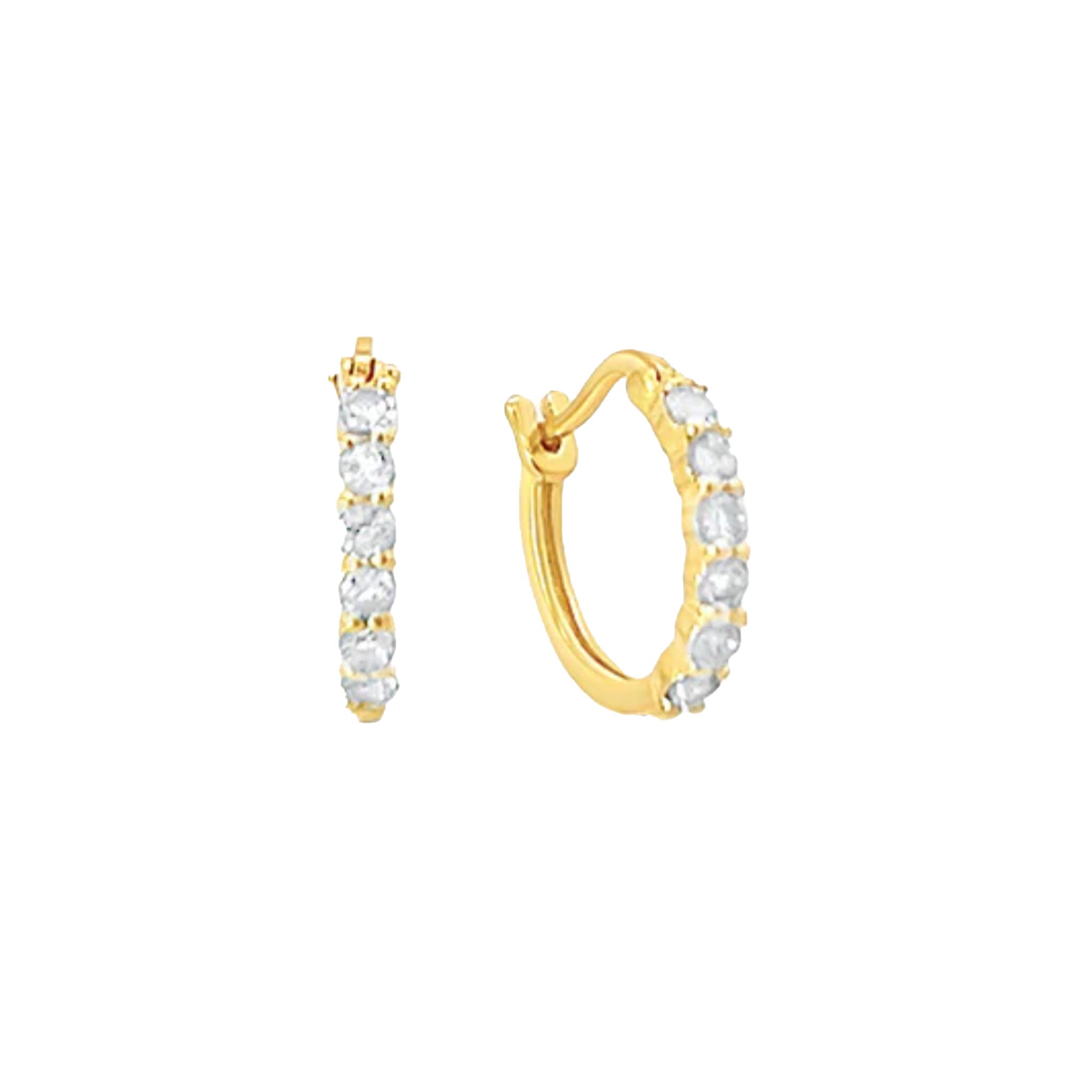 Sierra Winter - Karma Hoop Earrings - White Topaz