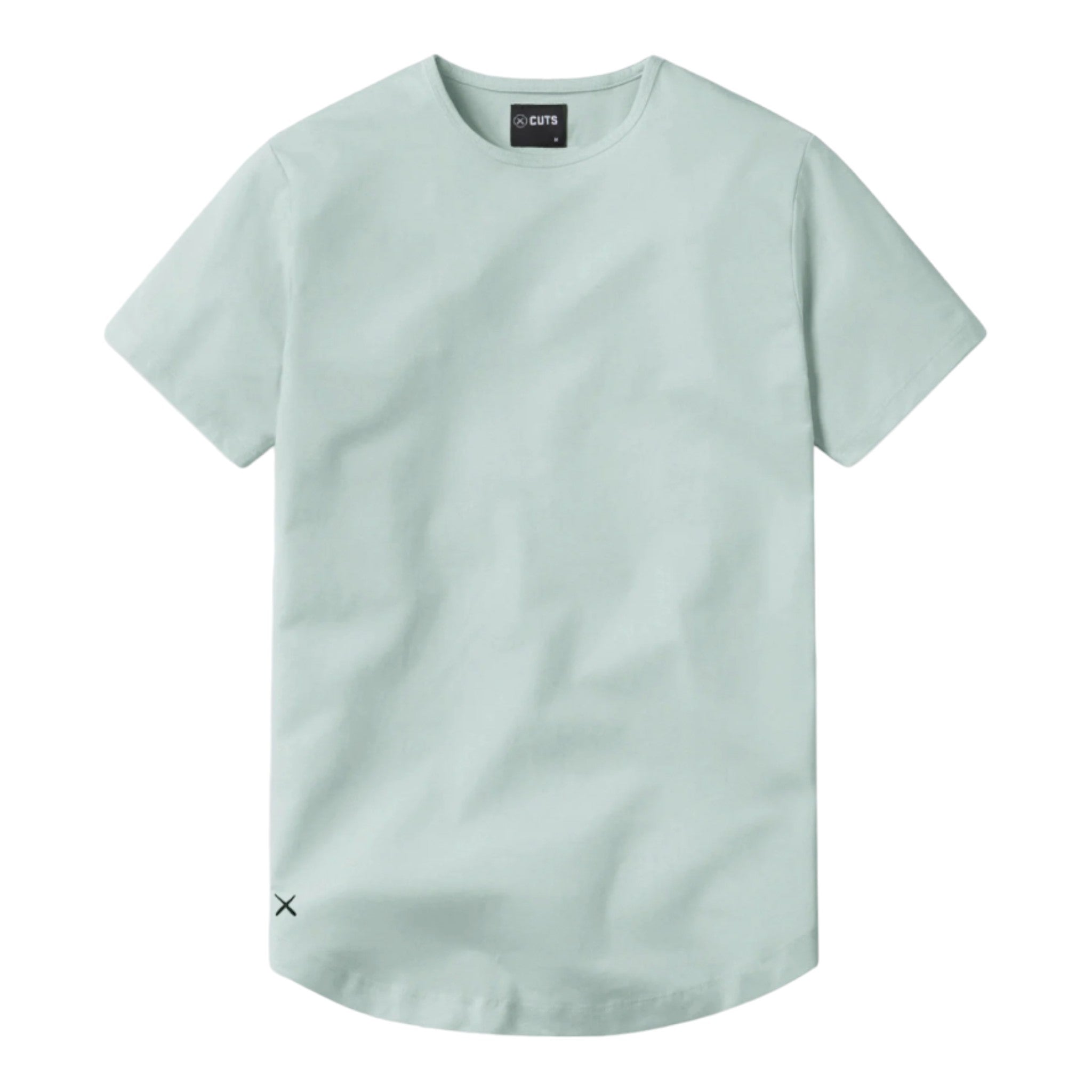 Cuts - Crew Curve-Hem T-Shirt - Amalfi Blue