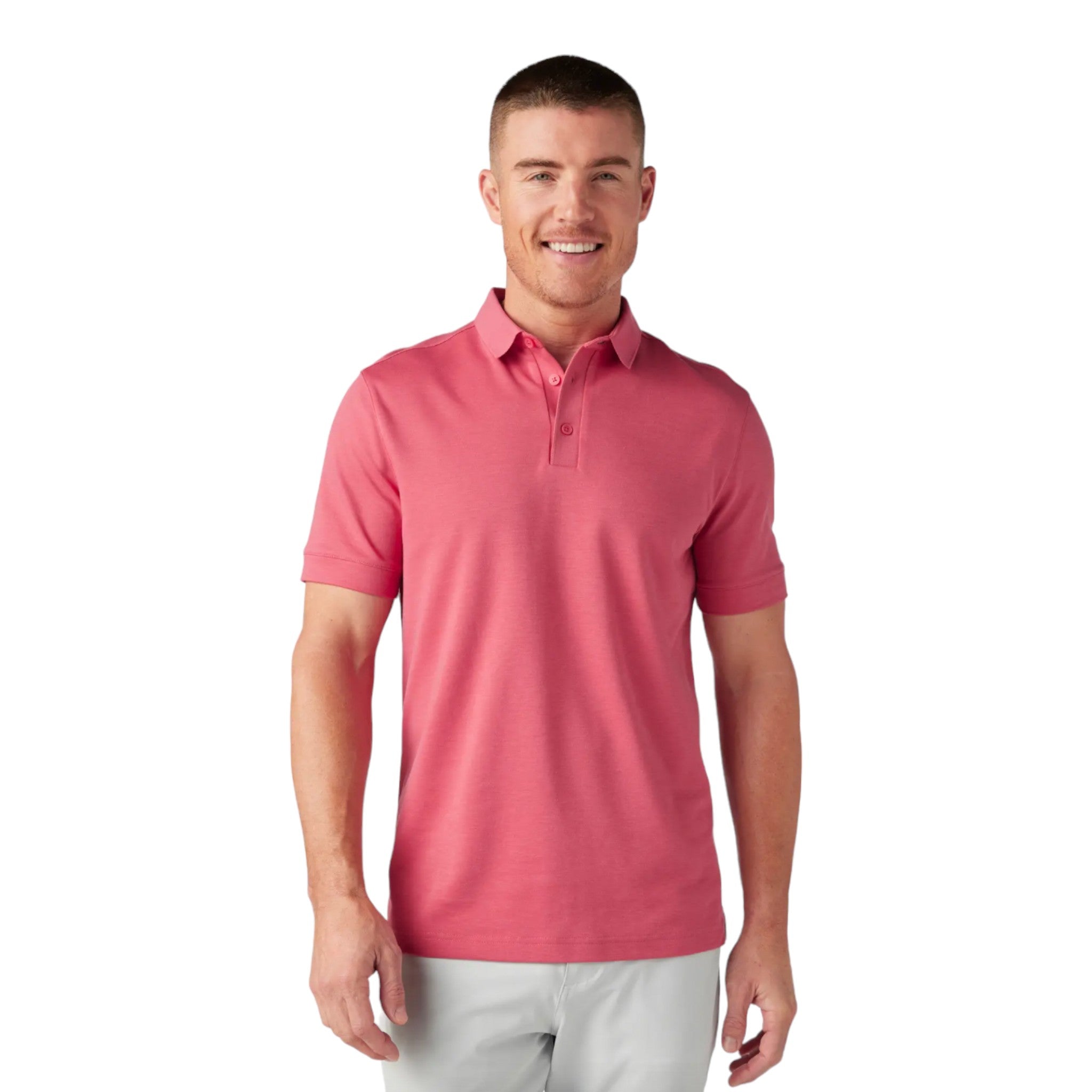 Mizzen + Main - Kent Short Sleeve Polo - Red Clay