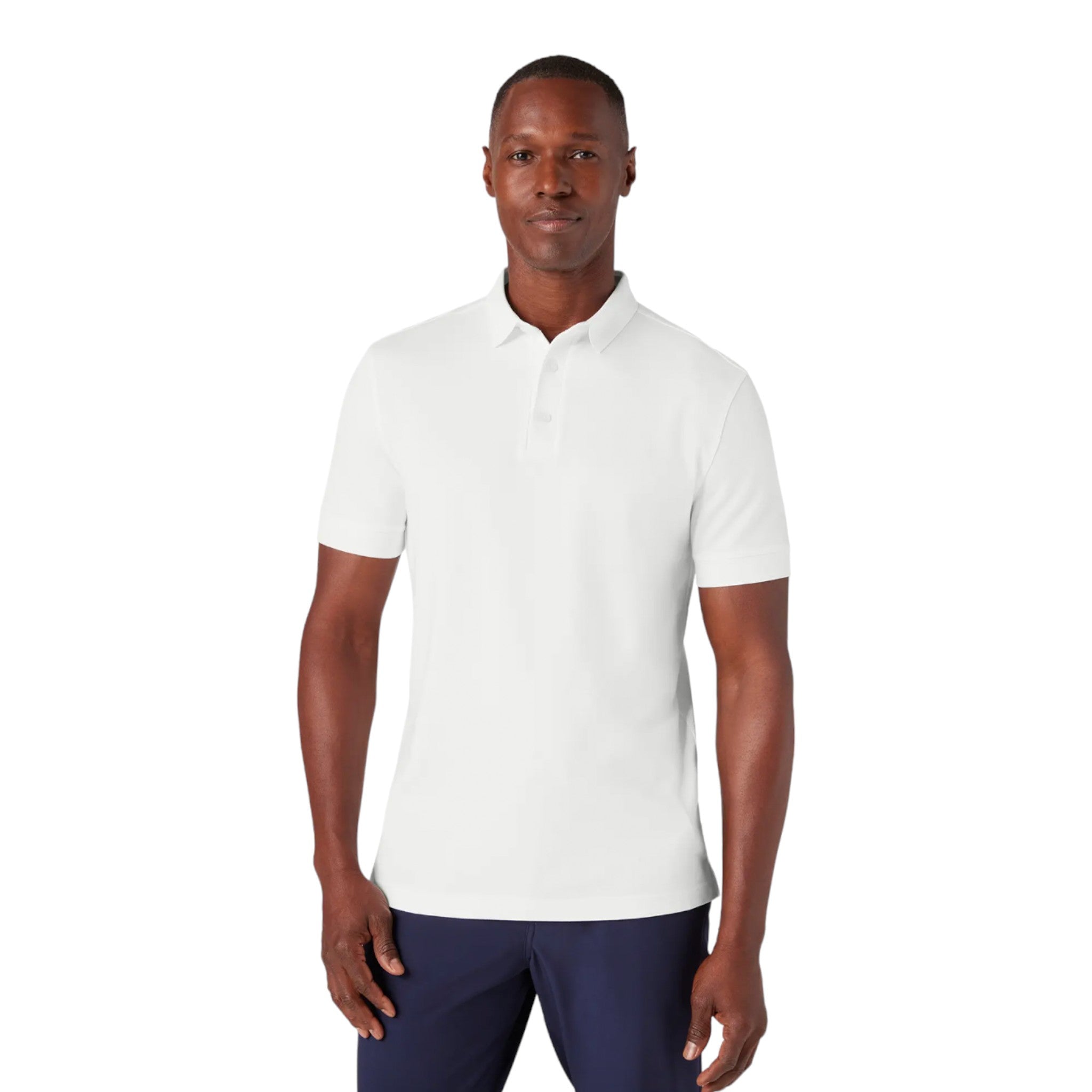 Mizzen + Main - Kent Short Sleeve Polo - White Solid