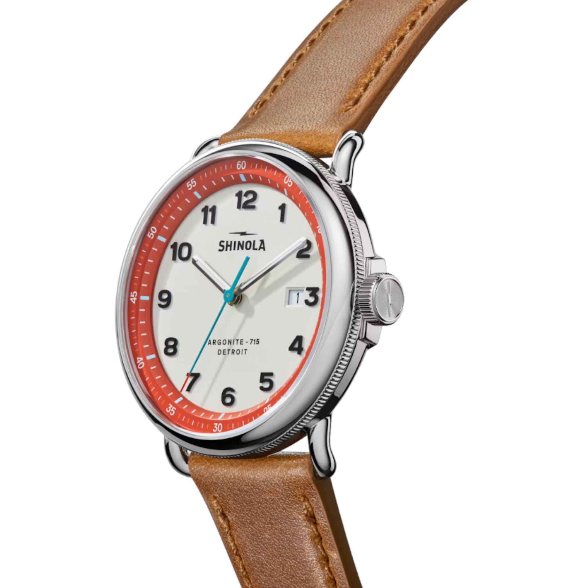 Shinola - Canfield C56 43mm Watch - Red / Cream Dial