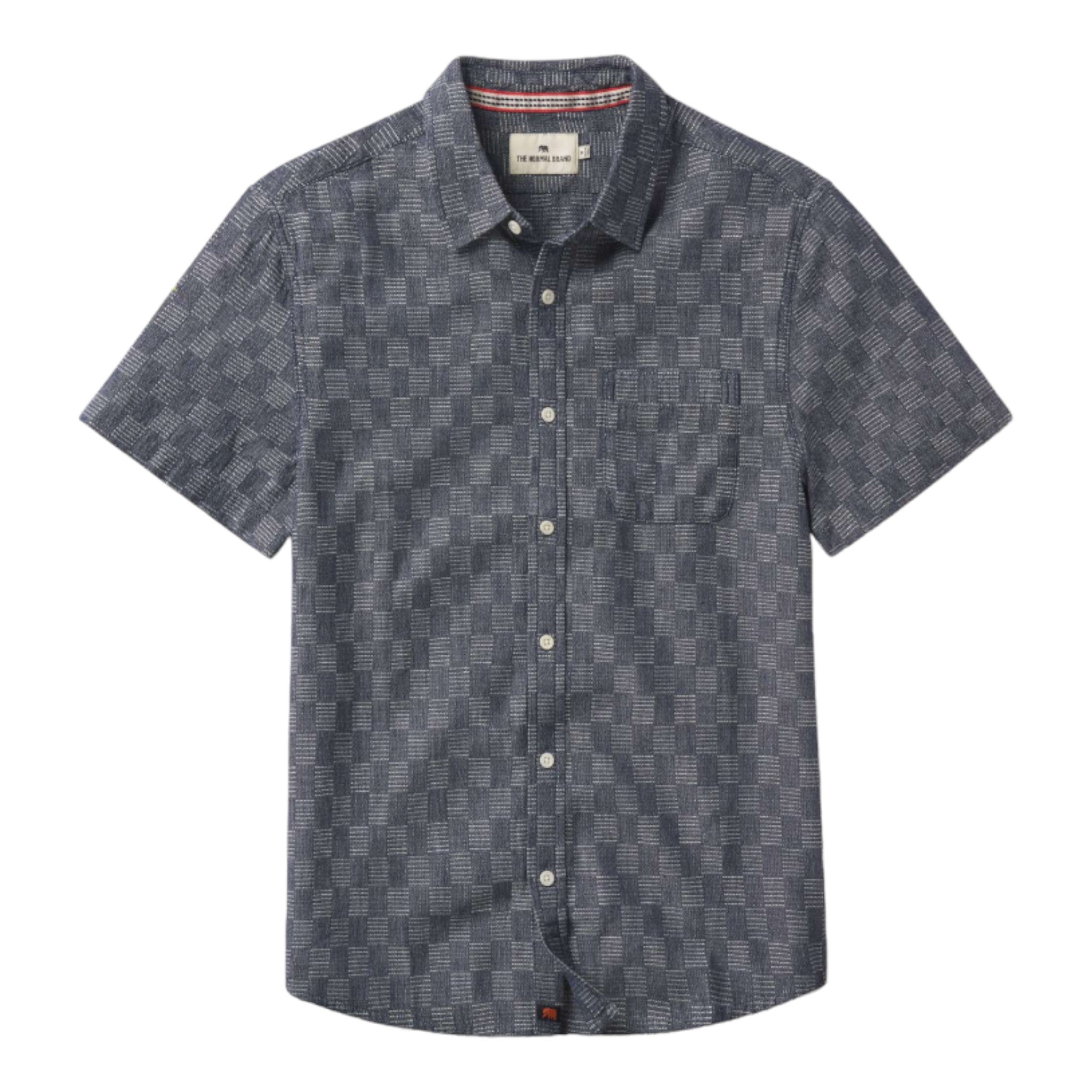 The Normal Brand - Freshwater Short Sleeve Button Up Shirt - Summer Navy Check