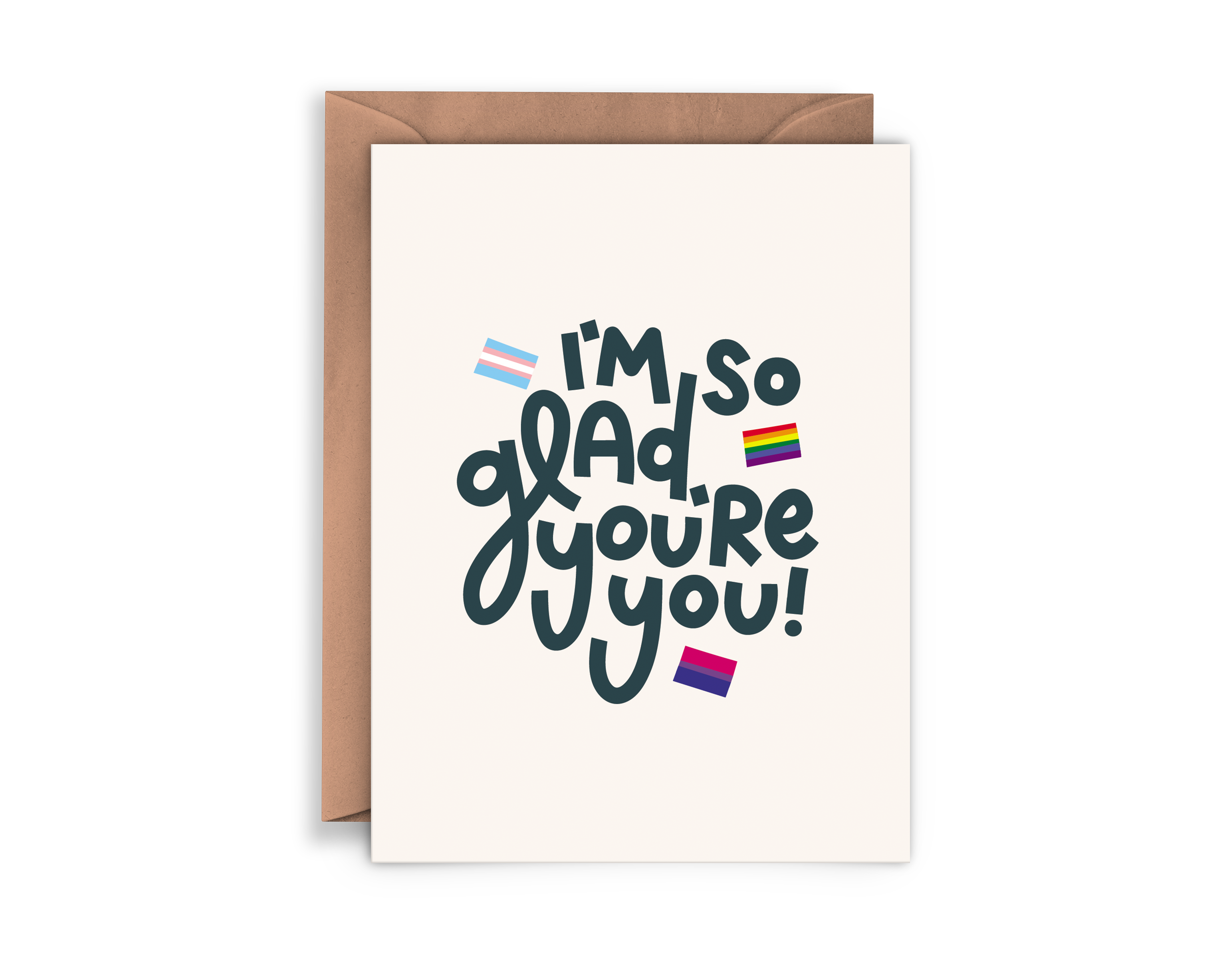 Twentysome Design - I'm So Glad You're You Gay Trans Pride LGBTQ Coming Out Card
