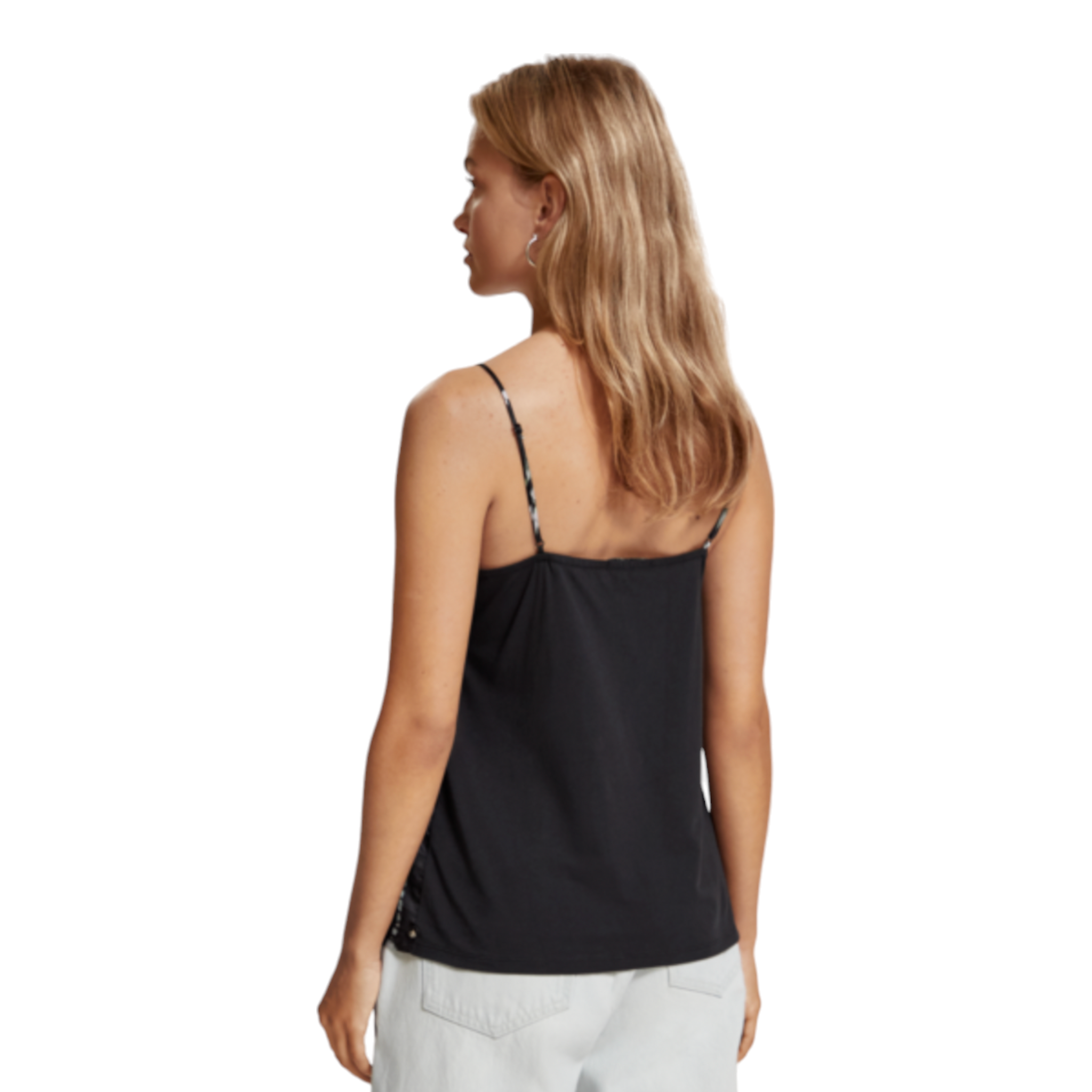 Scotch & Soda - Jersey Tank With Woven Front - Tie Dye Rope
