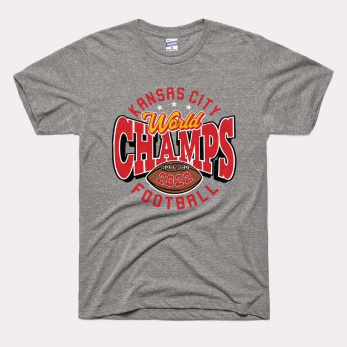 Charlie Hustle - Kansas City 2022 World Champions T-Shirt - Vintage Grey