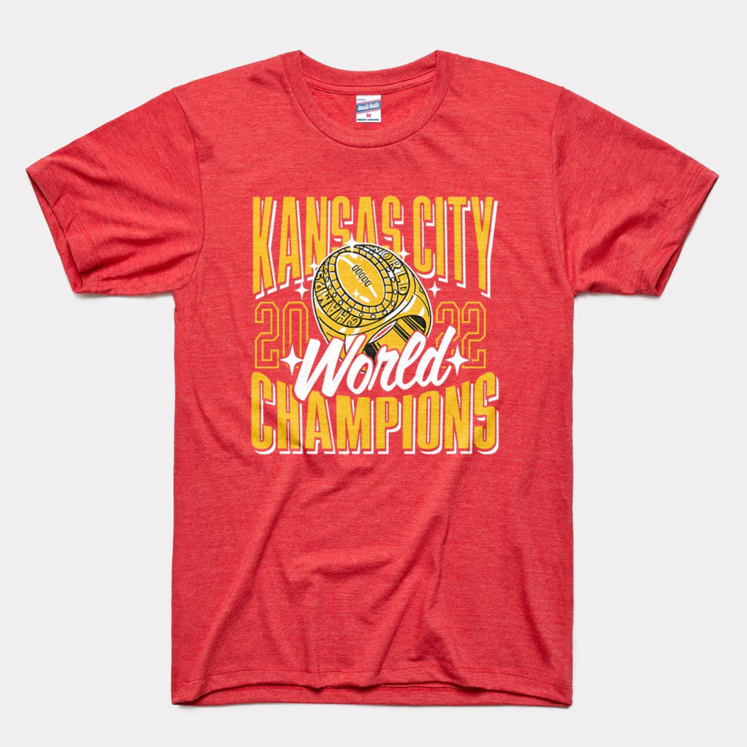 Charlie Hustle - Kansas City 2022 World Champions T-Shirt - Heather Red